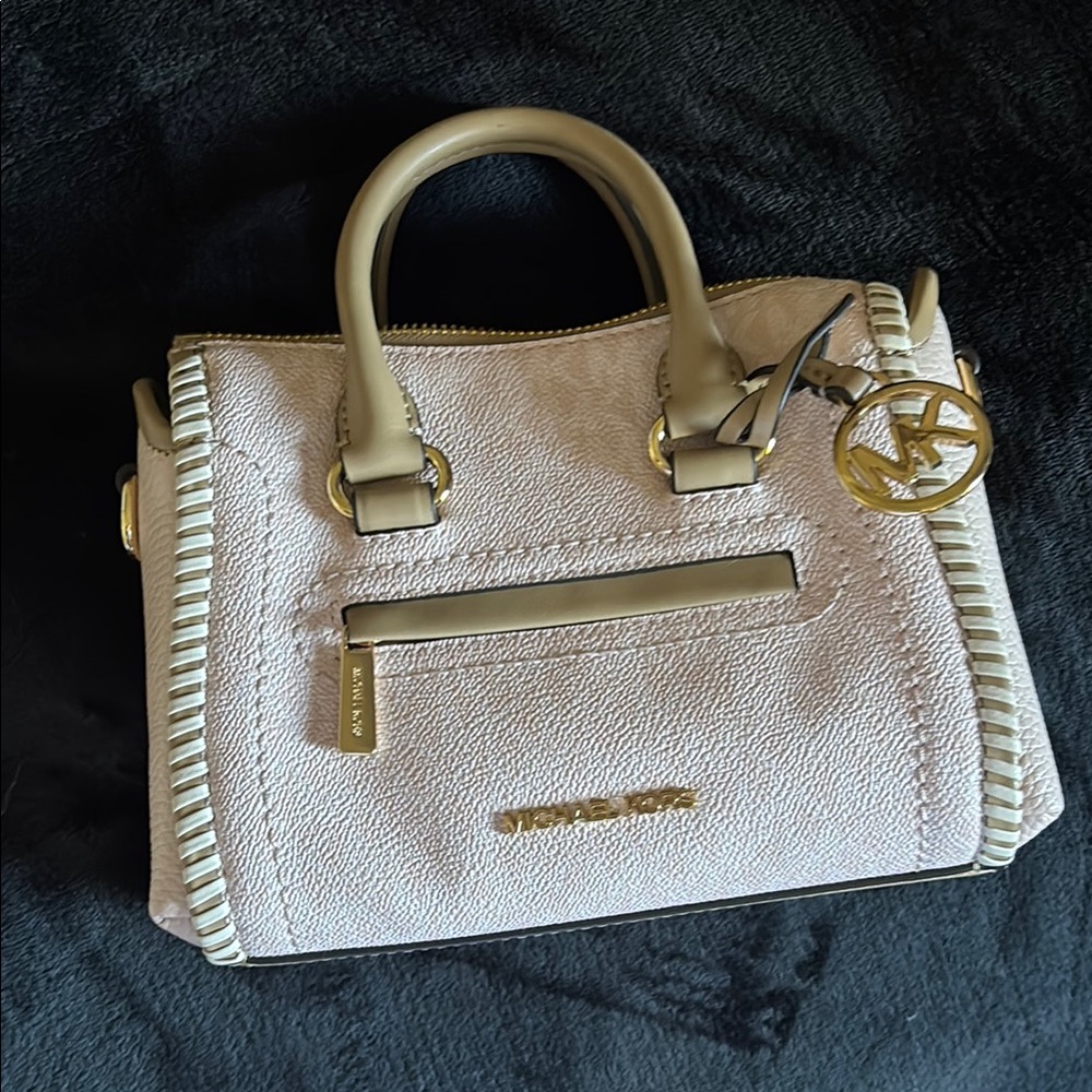 Michael Kors Beige and Tan Satchel